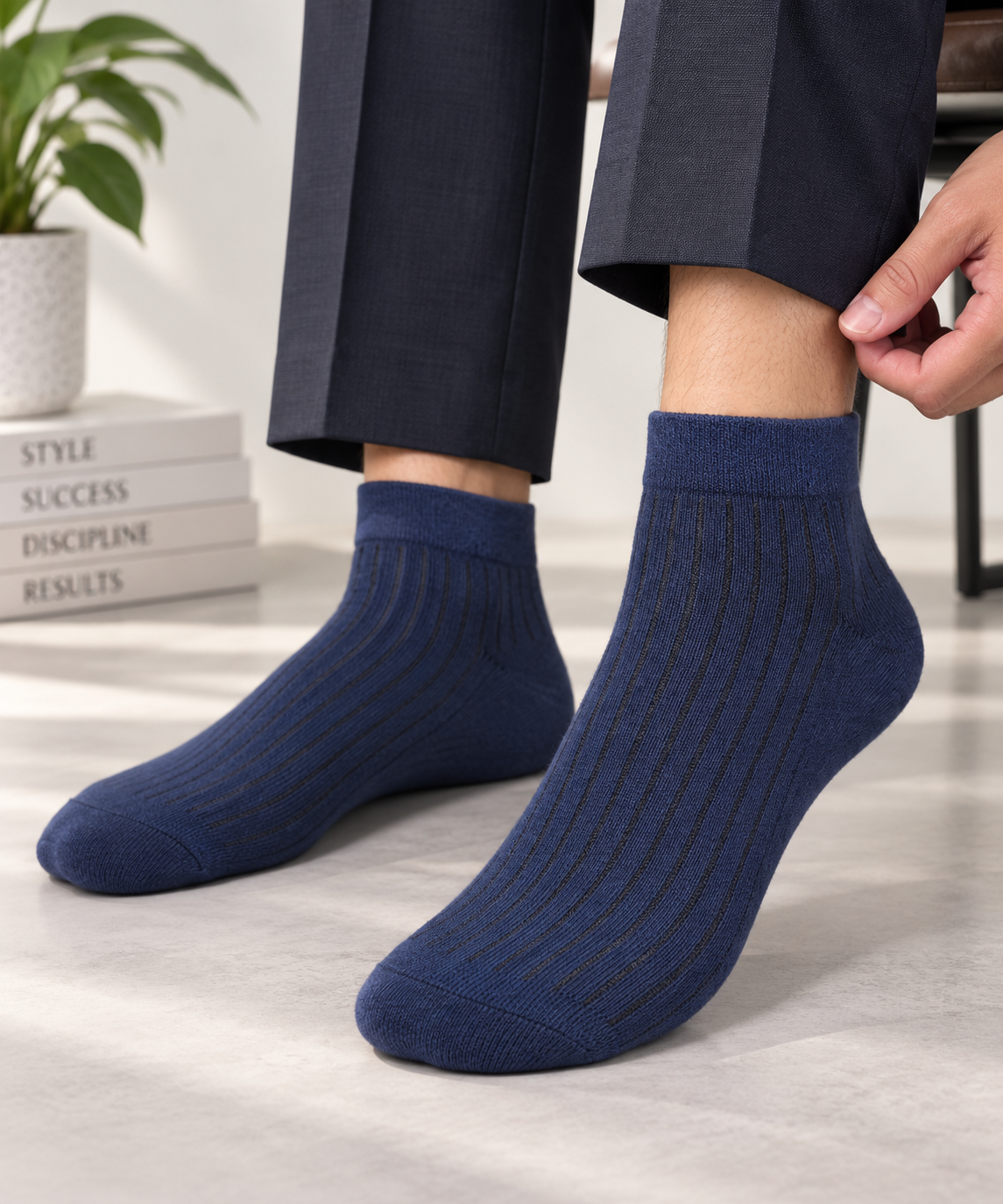 Men's Formal Ankle Socks – Pack of 4 | Multicolour | Cotton