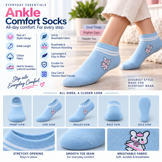 Women's Low Cut Socks – Pack of 5 | Multicolour