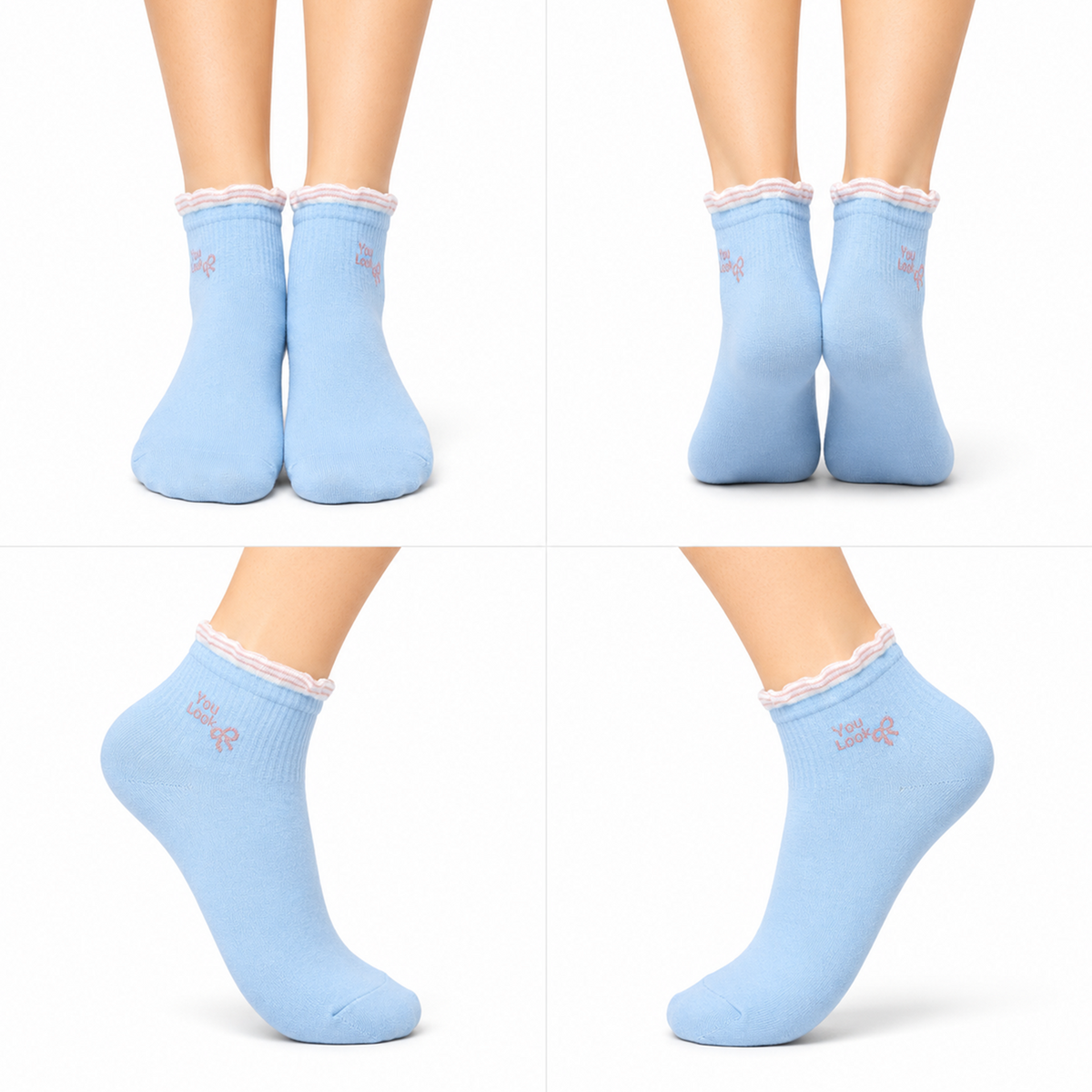Women's Ankle Socks, Pack of 5, Multicolor, Soft & Comfortable Everyday Socks