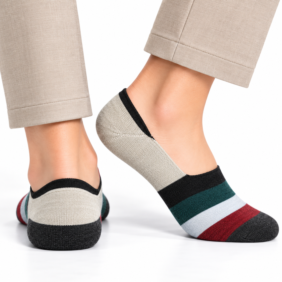 Men's Loafer Low Cut Socks – Pack of 6 | Multicolour
