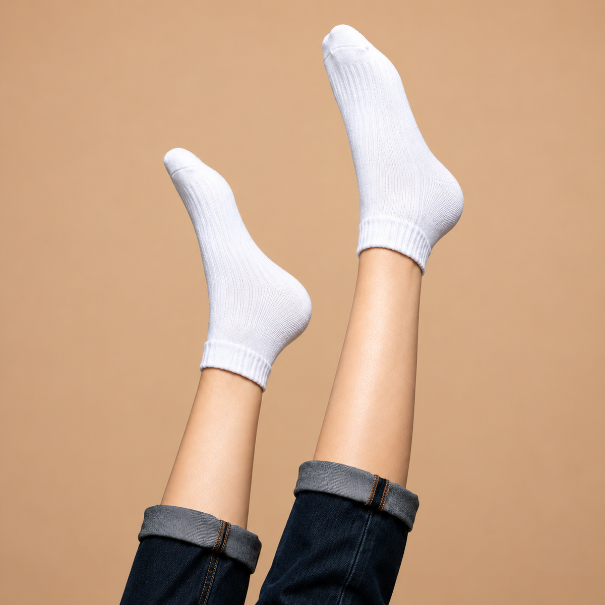 Men's Formal Ankle Socks – Pack of 4 | White | Cotton