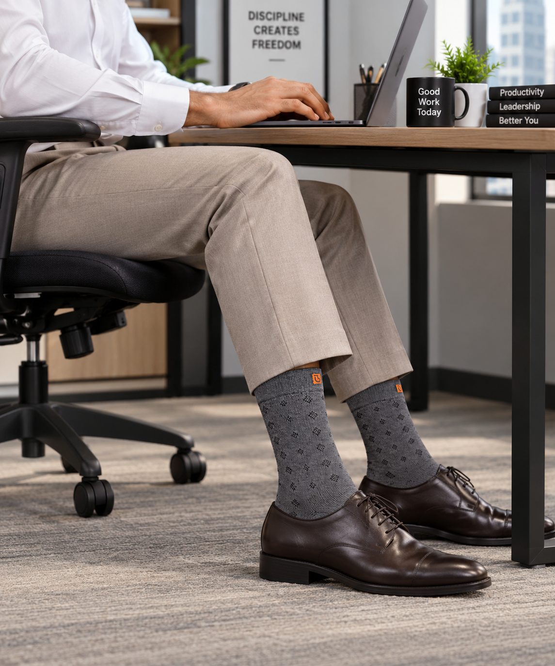 Men's Long Formal Socks – Pack of 4 | Multicolour |Cotton