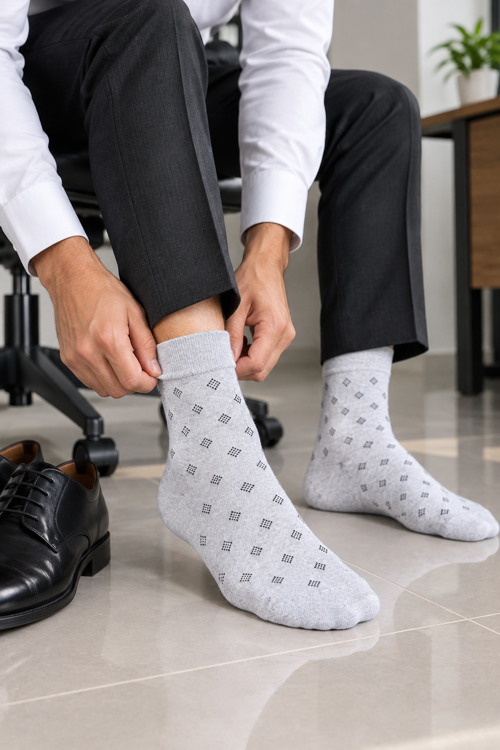 Men's Long Formal Socks – Pack of 4 | Multicolour |Cotton