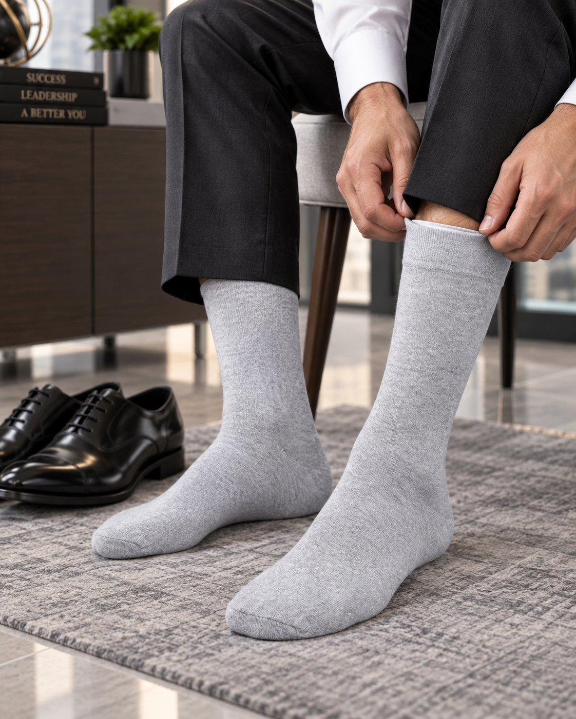 Men's Long Formal Socks – Pack of 4 | Multicolour | Cotton