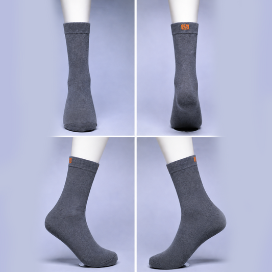 Men's Long Formal Socks, Multicolor, 60% Cotton, Comfortable Office Wear(Pack of 4)