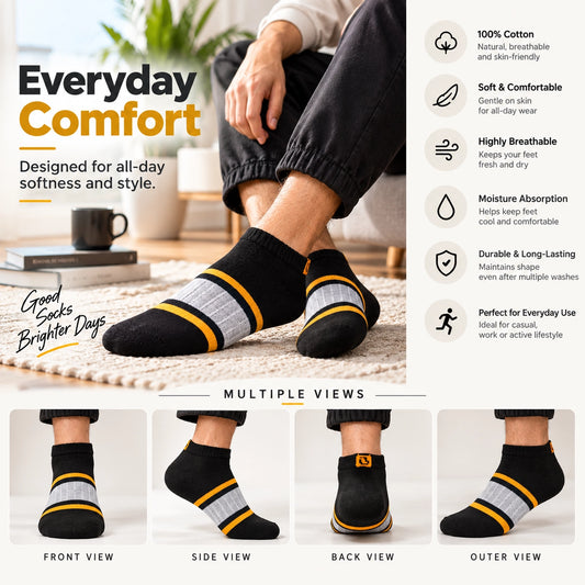 Gen Z Premium Ankle Socks for Men | SocksBazar