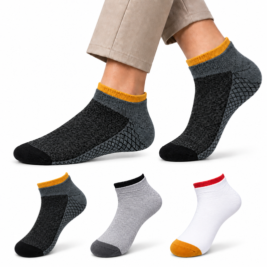 Unisex GenZ Low Cut Socks – Pack of 3 | Multicolour | Combed Cotton