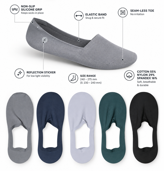 Premium Men's Loafer Low Cut Socks,Multicolor, Comfortable Everyday Wear ( Pack of 3 )