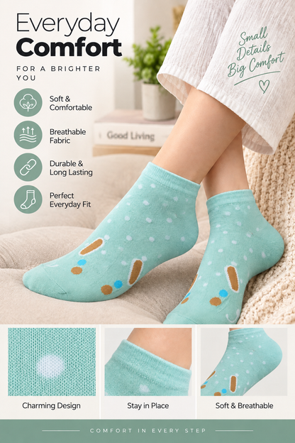 Women's Low Cut Socks – Pack of 5 | Multicolour