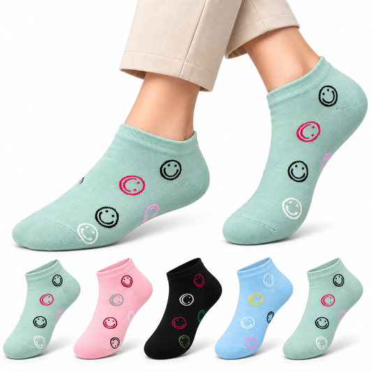 Women's Low Cut Socks,Multicolor, Soft & Comfortable Everyday Socks ( Pack of 5 )