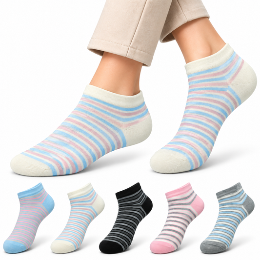 Women's Low Cut Socks,Multicolor, Soft & Comfortable Everyday Socks ( Pack of 5 )