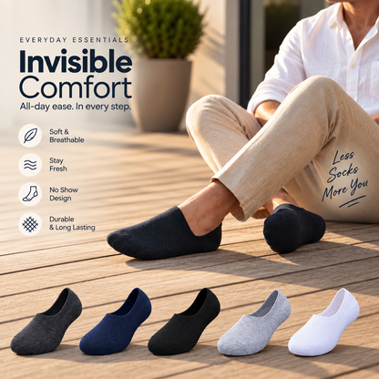 Men's Plain Loafer Low Cut Socks – Pack of 6 | Multicolour