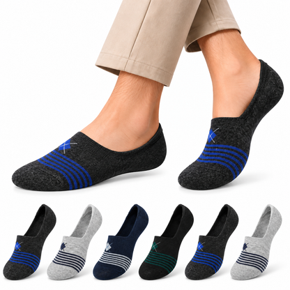 Men's Loafer Low Cut Socks – Pack of 6 | Multicolour