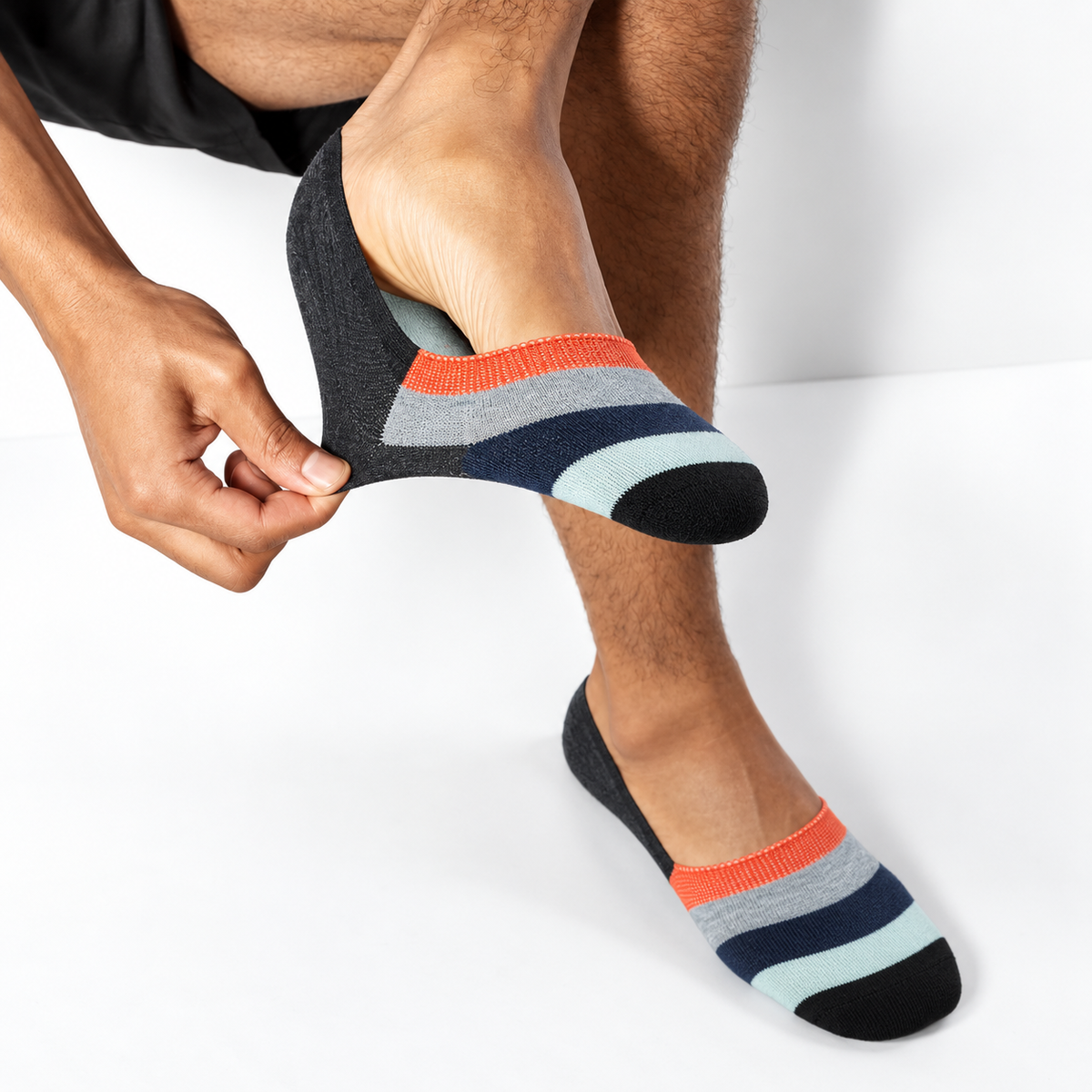 Men's Loafer Low Cut Socks – Pack of 6 | Multicolour