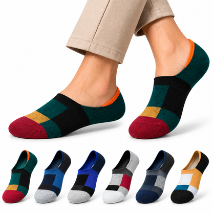 Men's Loafer Low Cut Socks – Pack of 6 | Multicolour