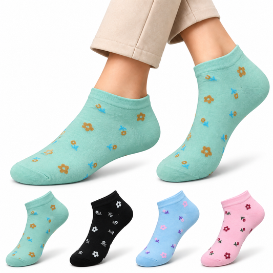 Women's Low Cut Socks – Pack of 5 | Multicolour