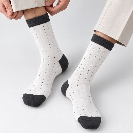 Premium Unisex Long Socks | Light Grey | Bamboo Fabric