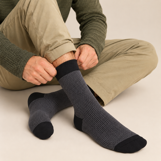 Premium Unisex Long Socks | D Grey | Bamboo Fabric