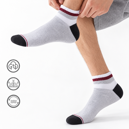 Unisex Sports Ankle Socks – Pack of 4 | Multicolour | Cotton